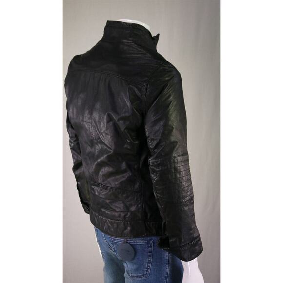Hugo Boss Orange Label Jerrle Goat Leather Biker Motorcycle Jacket 38R - Picture 6 of 11